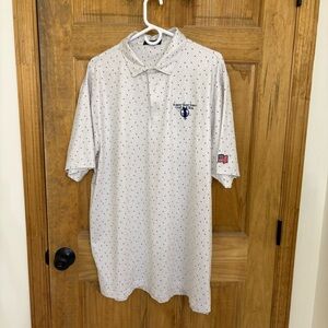 Men's White Polo Shirt with Embroidered Logo